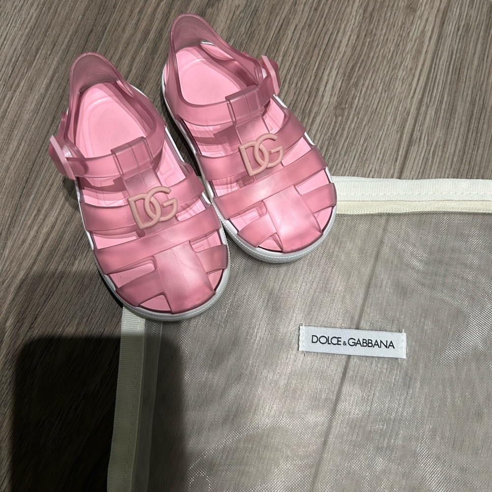 Dolce & Gabbana Pink Sandals with Buckle Closures
